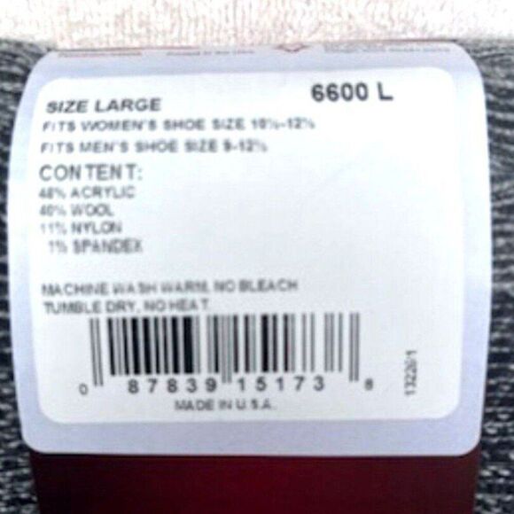 Socks . Wool Heavyweight Mid-Calf . Large ...... (2 Pac) . #6600L Fox River - Picture 4 of 6